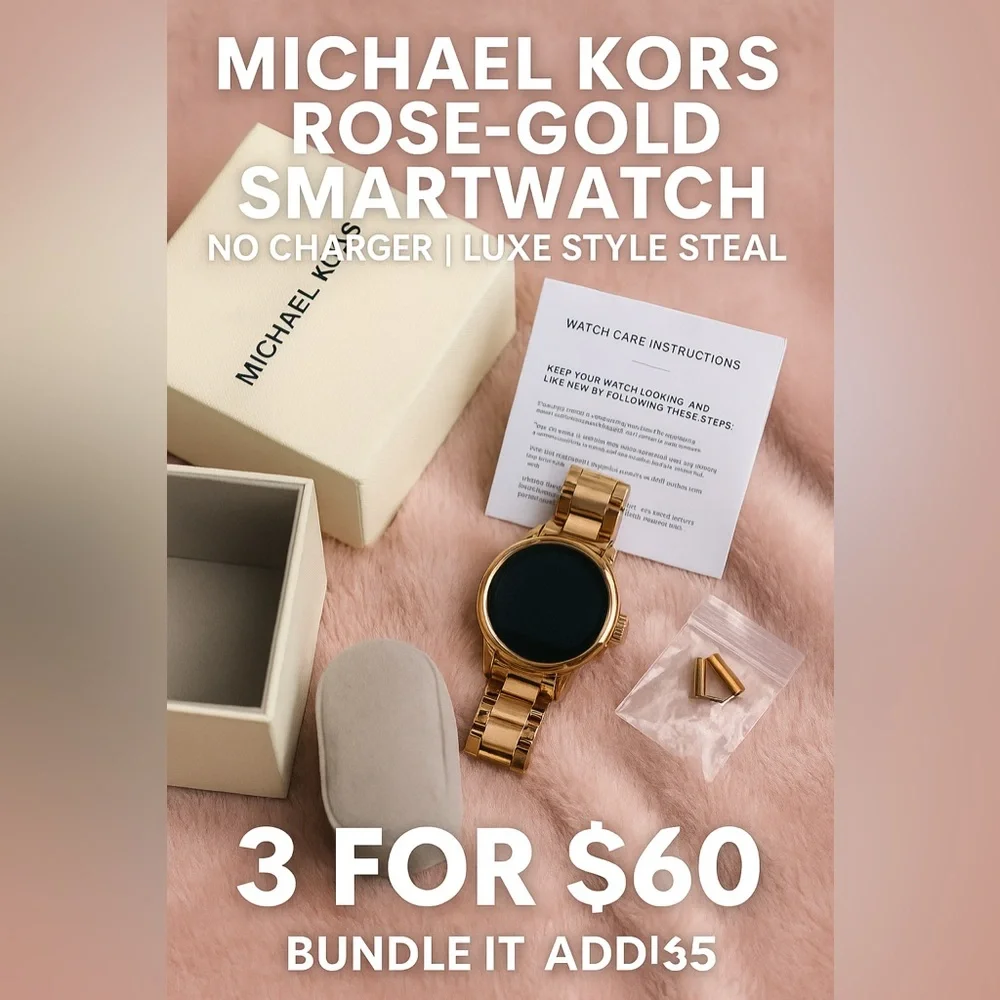 Michael Kors Rose-Gold Smartwatch – No Charger | Luxe Style Steal - Picture 3 of 3
